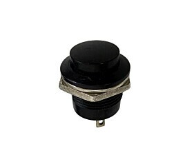 Chave Botão R13-507 2 Terminais Sem Trava Preta