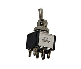 Chave Alavanca 2 Posições 6 Terminais 2A 250V Joto