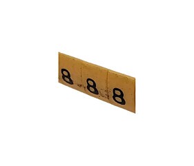 Anilha Identificadora Marcador de Cabos Furo Número 8