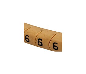 Anilha Identificadora Marcador de Cabos Furo 4Mm Número 6