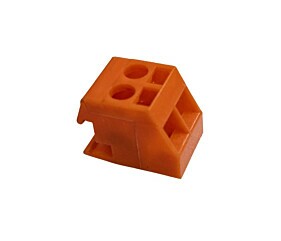 Bloco de Terminal 2 Vias Com Parafuso Laranja