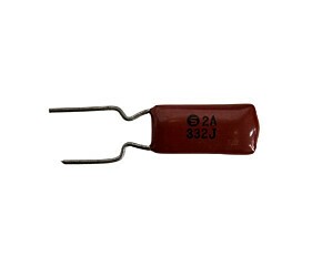 Capacitor Poliéster 3K3 x 100V = 2A 332J Marron