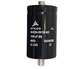 Capacitor Eletrolítico 1500uF x 400V RD 85º Giga Com Parafuso de Fixação B43584-S9158-M3 50DX80A Epcos