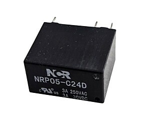 Relé NRP05-C24D 3A 250V 3A 30Vdc 5 Terminais