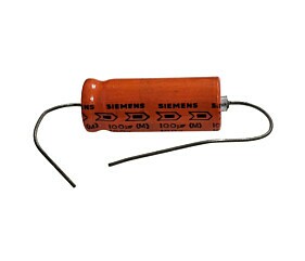 Capacitor Eletrolítico 100uF x 100V Axial 85º Siemens 81049