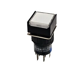 Botão Sinalizador Branco Com Trava HB16-22TDS 25Vca 3A 30Vcc 1A Bhs