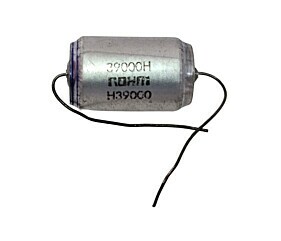 Capacitor Poliéster 39K x 100V Axial Rohm = 39000H