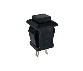 Interruptor Push Button Sem Trava 2A 250Vac 4A 125Vac 2 Terminais Preta