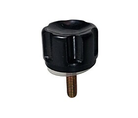 Botão Preto Com Mica Protetora Rosca Parafuso