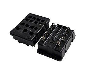 Soquete Para Relé 8 Pinos Preto