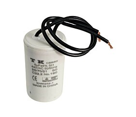 Capacitor Polipropileno 6uF x 440V 50/60Hz Plástico Fio CBB60 TK