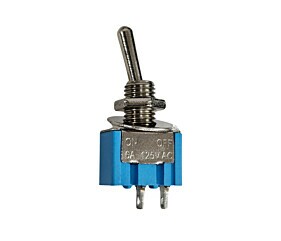 Chave Alavanca MTS-1 6A 125Vac 2Terminais ON/OFF Azul