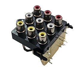 Borne Rca 9 Vias Com Conector Para Placa