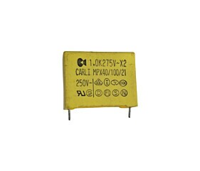Capacitor Poliéster 1uF x 275V = 1.0K275V-X2 Carli