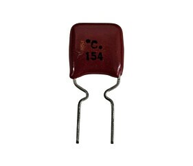 Capacitor Poliéster 150K x 50V = 154 Marron