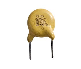 Capacitor Cerâmico 2K2 x 125V Amarelo = 222