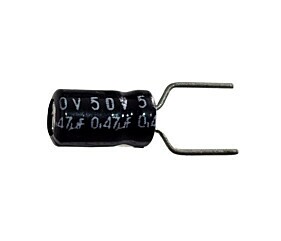 Capacitor Eletrolítico 0,47uF x 50V 85º