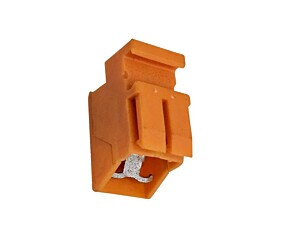 Bloco de Terminal 1 Via Com Parafuso Laranja