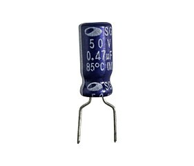 Capacitor Eletrolítico 0,47uF x 50V RD 85º Sg
