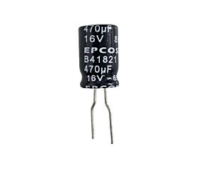 Capacitor Eletrolítico 470uF x 16V RD 85º B41821 Epcos
