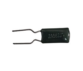 Capacitor Poliéster 5K6 x 100V= 2A562J Verde