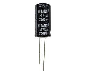 Capacitor Eletrolítico 47uF x 250V RD 105º Hitano