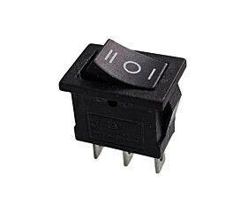 Chave Gangorra KCD1-103 6A 250V 10A 125V 3 Posições Preta 3 Terminais