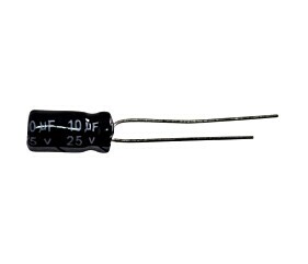 Capacitor Eletrolítico 10uF x 25V RD 105° Jwco