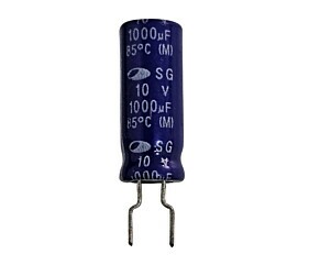 Capacitor Eletrolítico 1000uF x 10V RD 85º Sg