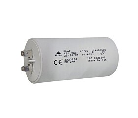 Capacitor Polipropileno 50uF x 450Vac 50/60Hz Plástico Faston Epcos