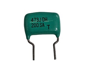 Capacitor Poliéster 47K x 200V = 473J DH 200SA Verde