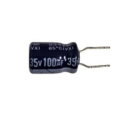 Capacitor Eletrolítico 100uF x 35V RD 85º Taicon