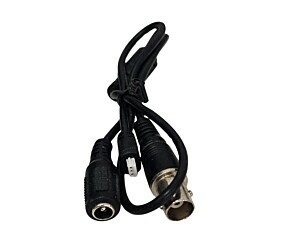 Cabo Rabicho Mini Câmera 3 Pinos Tipo Lamina / Plug Bnc e P4