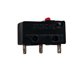 Chave Micro Switch Preta 3 Terminais 3A 250Vac