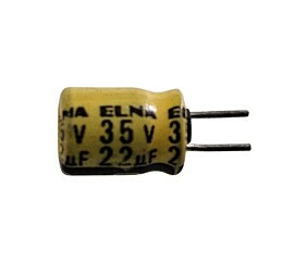 Capacitor Eletrolítico 22uF x 35V RD 85º Elna