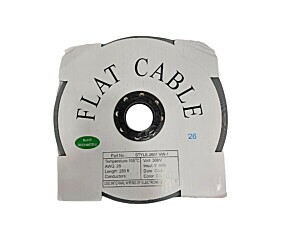 Cabo Flat 26 Vias 28Awg Cinza Rolo 77 Metros