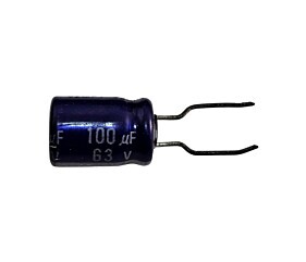 Capacitor Eletrolítico 100uF x 63V RD 85º