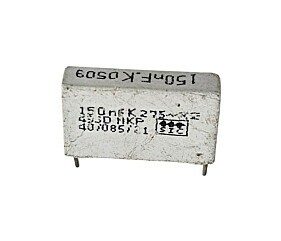 Capacitor Poliéster 150K x 250V = 150nF.K 275~X2