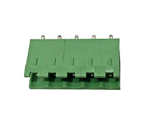 Borne 5 Terminais Macho Verde 180°