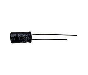 Capacitor Eletrolítico 1uF x 350V RD 85º Hitano