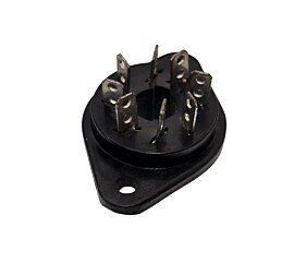 Suporte Para Rele 8 Pinos Redondo Preto