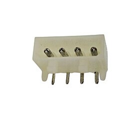 Conector 4 Vias Macho 90° Branco