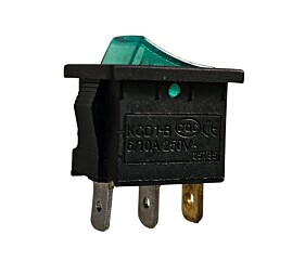 Chave Gangorra KCD1-B Verde 3Terminais 6/10A 250V Cqc Chhet