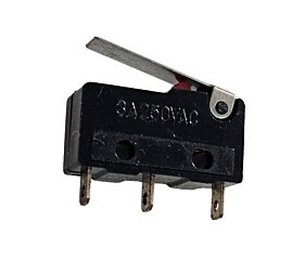 Chave Micro Switch 3A 250V 3 Terminais Preta