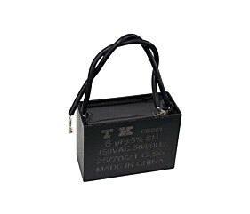 Capacitor de Ventilador 6uF x 450V Plástico Fio CBB61 Tk