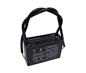 Capacitor de Ventilador 6uF x 250Vac Fio CBB61 TK