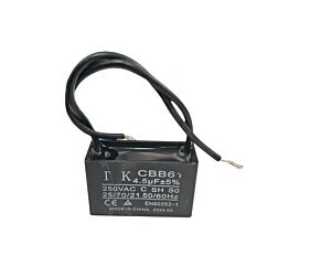 Capacitor de Ventilador 4.5uF x 250Vac Fio CBB61 TK