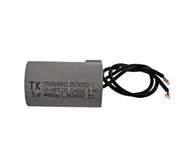 Capacitor Polipropileno 5uF x 450V 50/60Hz Plástico Fio TK