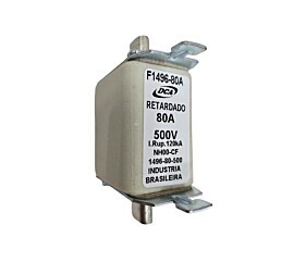 Fusível 80A 500V 120kA NH00 Retardado F1496-80A Dca