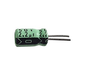 Capacitor Eletrolítico 2,2uF x 50V RD 105º Mini Elna